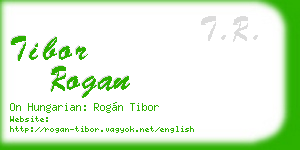 tibor rogan business card